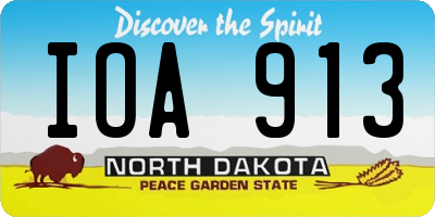 ND license plate IOA913