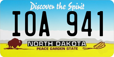 ND license plate IOA941