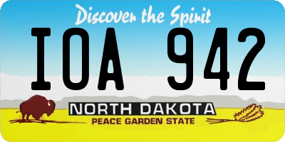 ND license plate IOA942