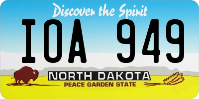 ND license plate IOA949