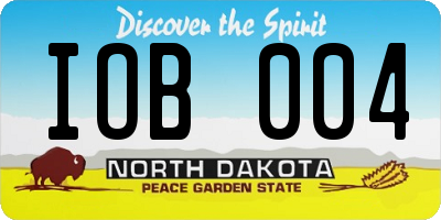 ND license plate IOB004