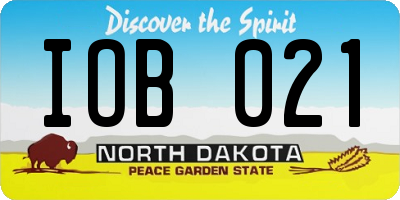 ND license plate IOB021