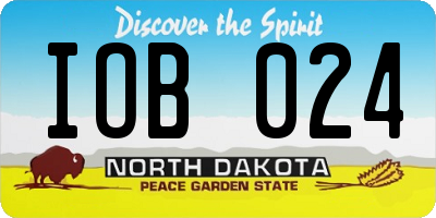 ND license plate IOB024