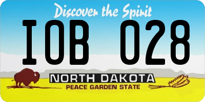 ND license plate IOB028