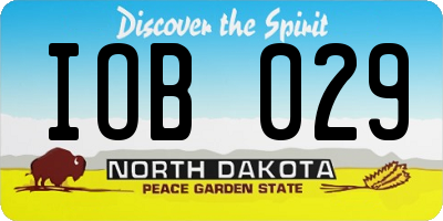 ND license plate IOB029