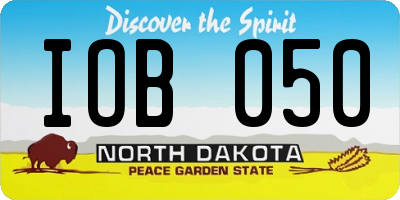 ND license plate IOB050