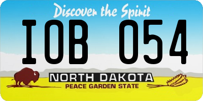 ND license plate IOB054