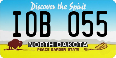 ND license plate IOB055