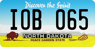 ND license plate IOB065