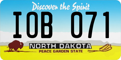 ND license plate IOB071