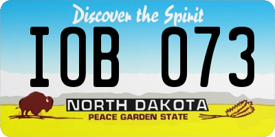 ND license plate IOB073