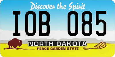 ND license plate IOB085