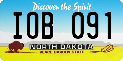 ND license plate IOB091
