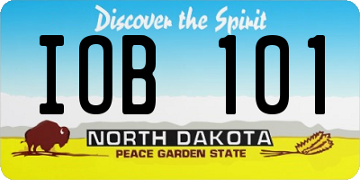 ND license plate IOB101