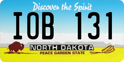 ND license plate IOB131