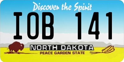 ND license plate IOB141