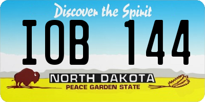 ND license plate IOB144