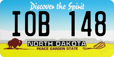 ND license plate IOB148