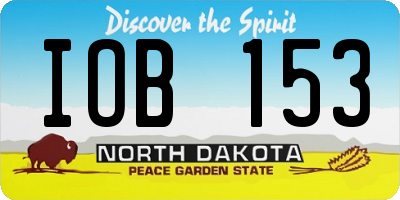 ND license plate IOB153