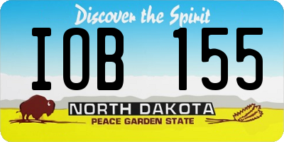 ND license plate IOB155