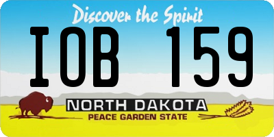 ND license plate IOB159