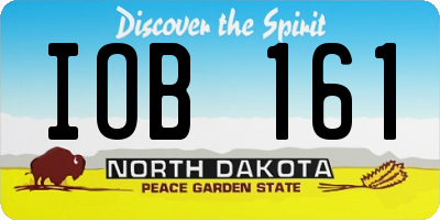 ND license plate IOB161