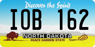 ND license plate IOB162