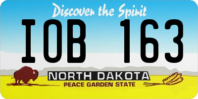 ND license plate IOB163