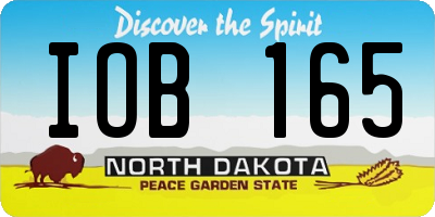 ND license plate IOB165