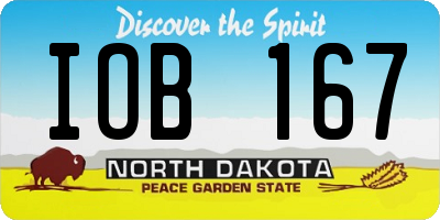 ND license plate IOB167