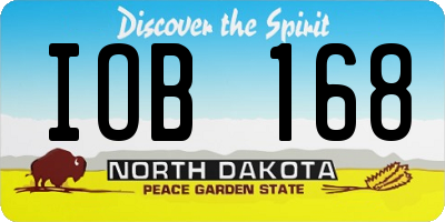 ND license plate IOB168