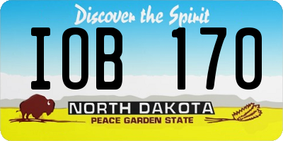 ND license plate IOB170