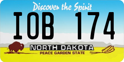 ND license plate IOB174