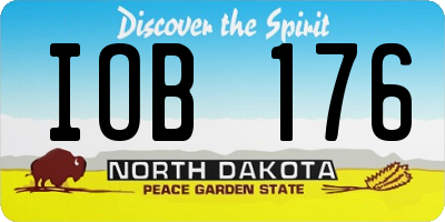 ND license plate IOB176