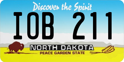 ND license plate IOB211