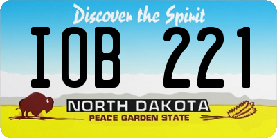 ND license plate IOB221
