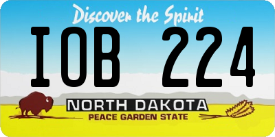 ND license plate IOB224