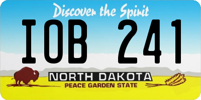 ND license plate IOB241