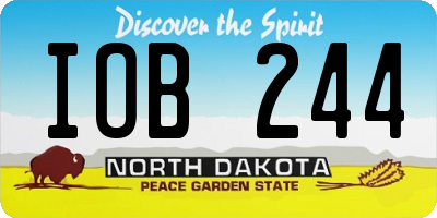 ND license plate IOB244