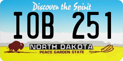 ND license plate IOB251