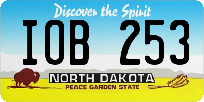 ND license plate IOB253