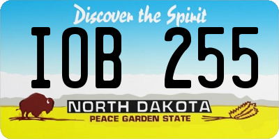 ND license plate IOB255