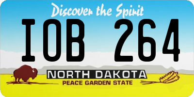 ND license plate IOB264