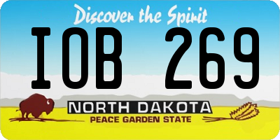ND license plate IOB269