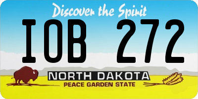 ND license plate IOB272