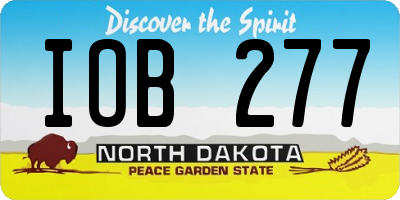 ND license plate IOB277