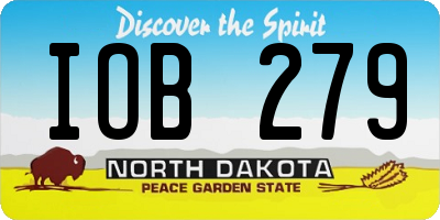ND license plate IOB279