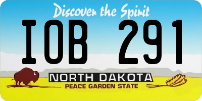 ND license plate IOB291
