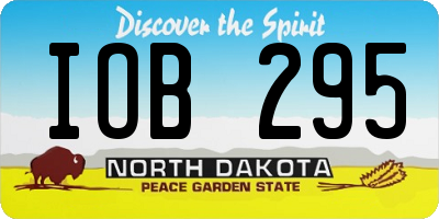 ND license plate IOB295