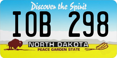 ND license plate IOB298
